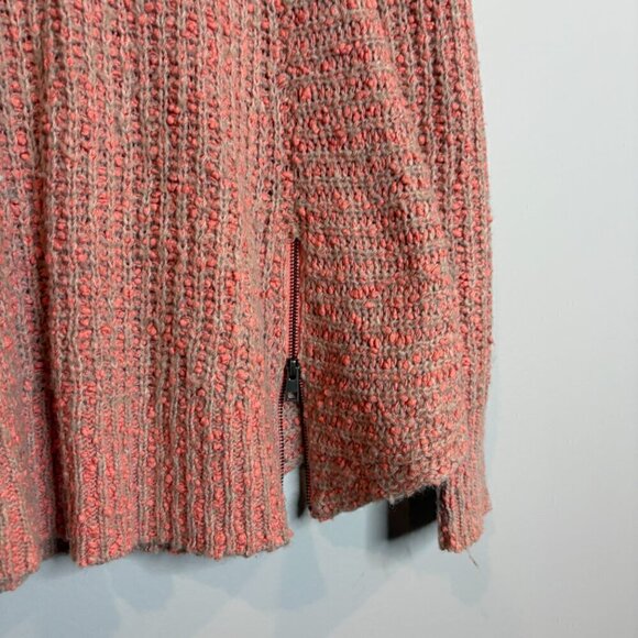 Anthropologie Moth pink and tan zipper sweater - Picture 3 of 6